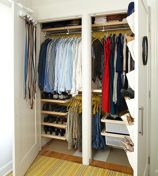 Life Hacks For Your Clothing Closet- Rails and shelves