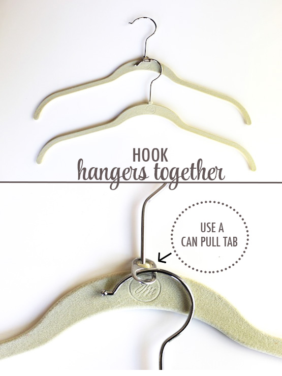 Life Hacks For Your Clothing Closet- Soda can tabs