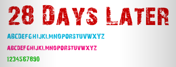 28 Days Later Free Logo Font