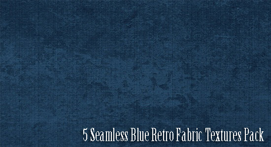 5 Seamless Blue Retro fabric Textures