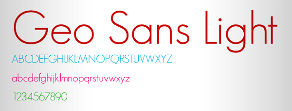 Geo Sans Light Free Logo Font