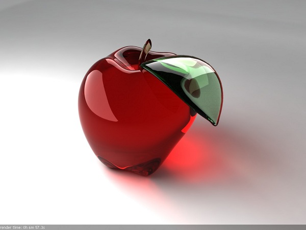 glass apple 3d tutorial
