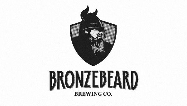 Bronze Beard Black and White Logo Design