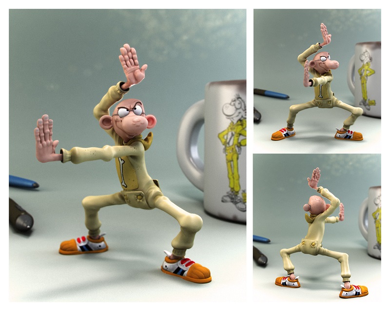 Monkey Kung Fu 3D Illustration en_kahraman_ridvan_by_omrzrn-d3j6dkj