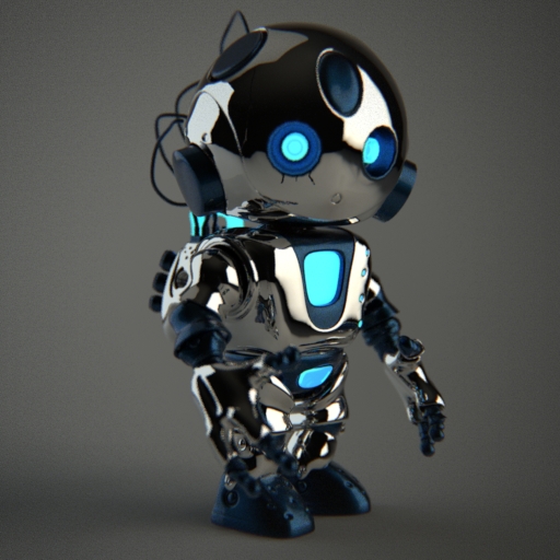 Robot_3D illustration by_ZeroPointPolygon