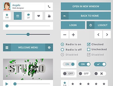 Blue-and-White-Flat-Mobile-UI-Kit-PSD