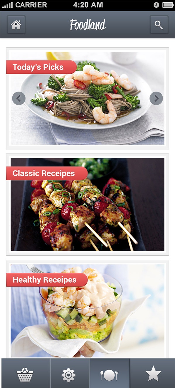 FREE PSD FOOD APP UI KIT