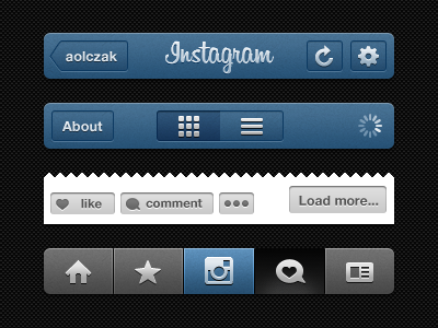 free Insta GUI (psd)