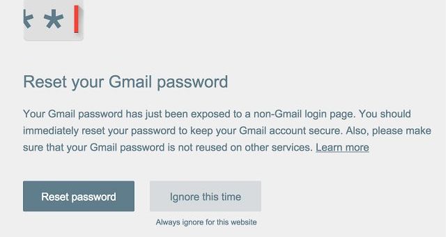Password Alert Google